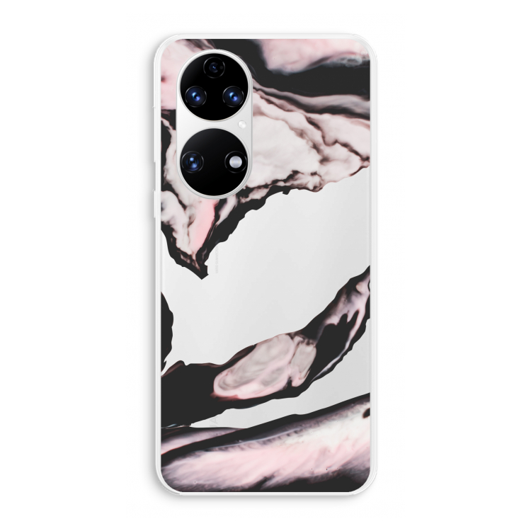 Roze stroom: Huawei P50 Transparant Hoesje