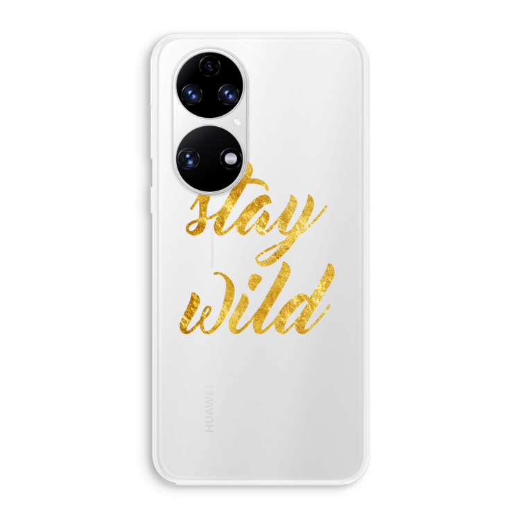 Stay wild: Huawei P50 Transparant Hoesje