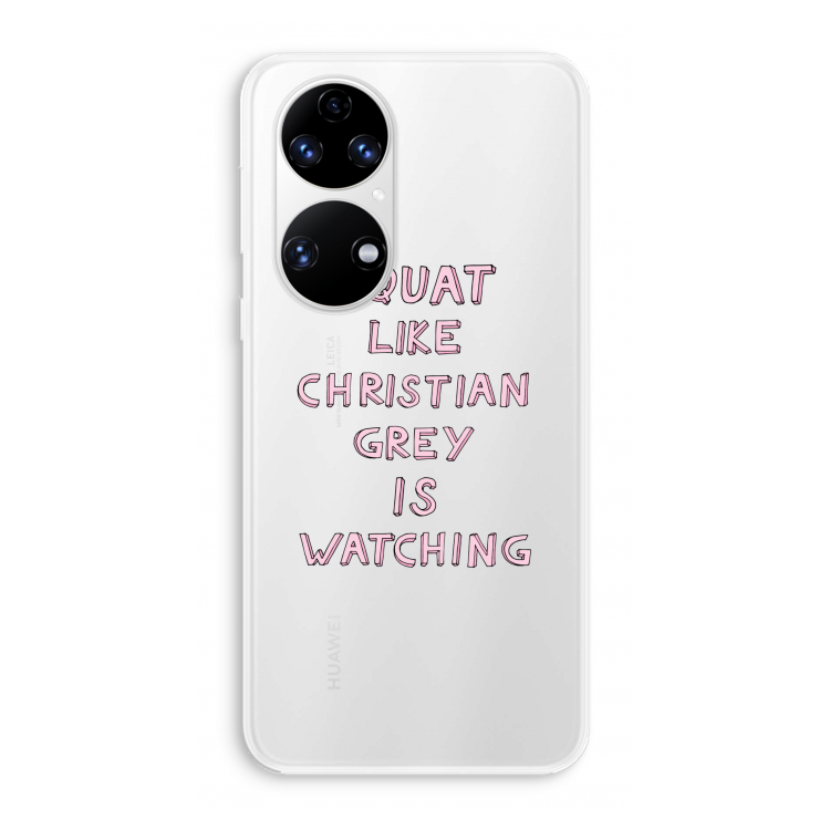 Christian Grey: Huawei P50 Transparant Hoesje