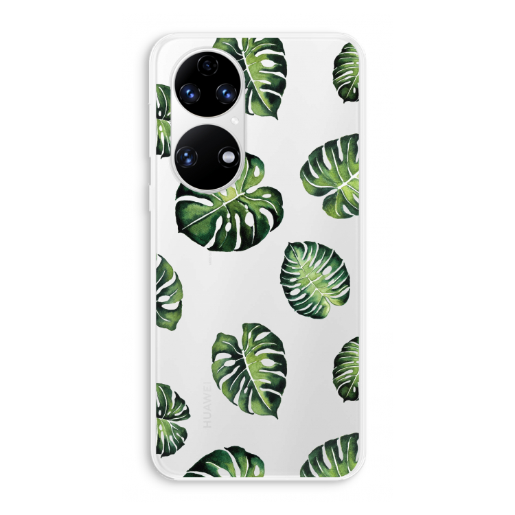 Tropische bladeren: Huawei P50 Transparant Hoesje