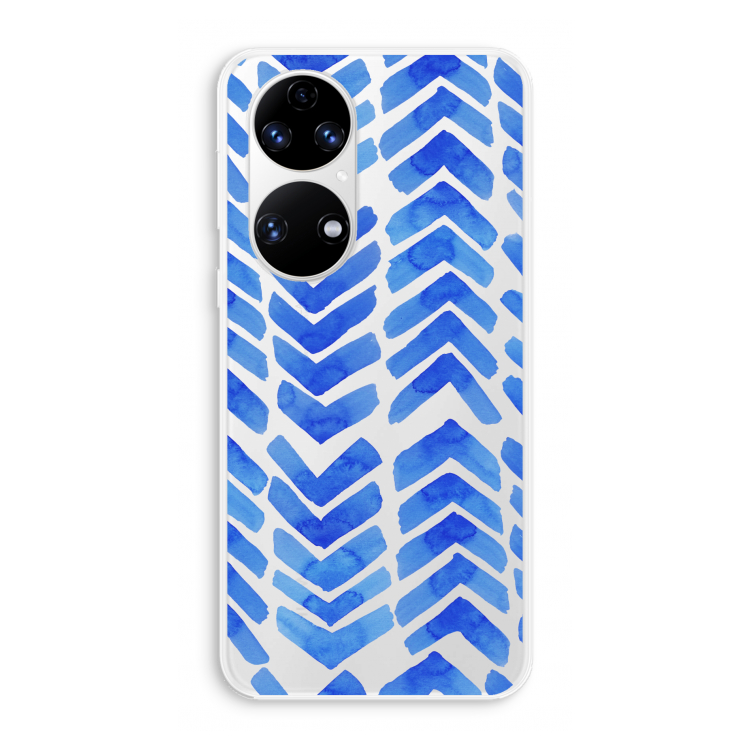 Blauwe pijlen: Huawei P50 Transparant Hoesje