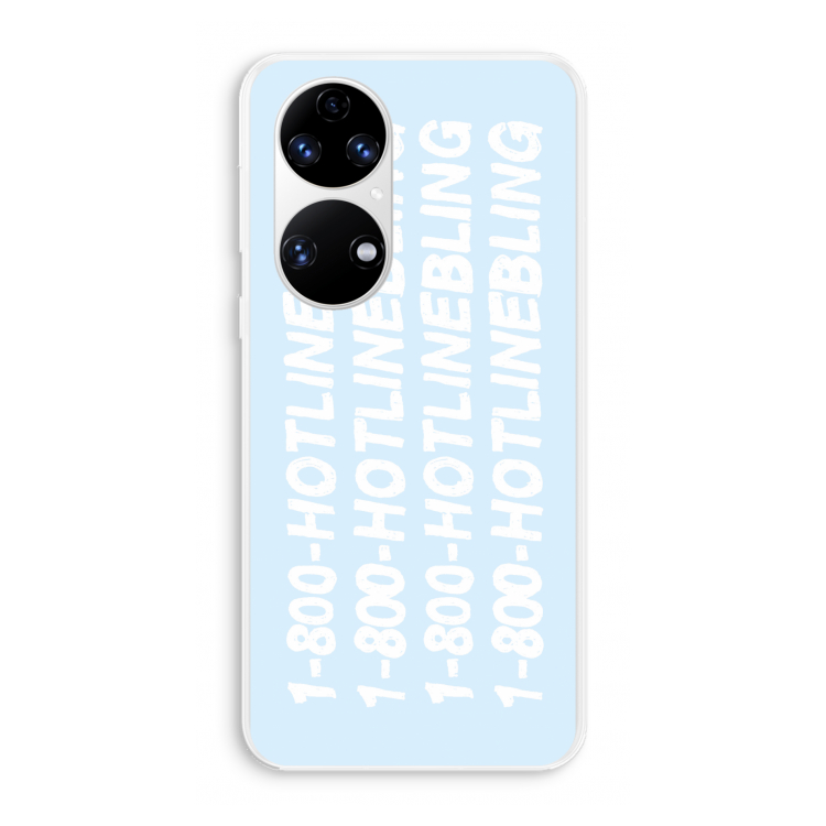 Hotline bling blue: Huawei P50 Transparant Hoesje