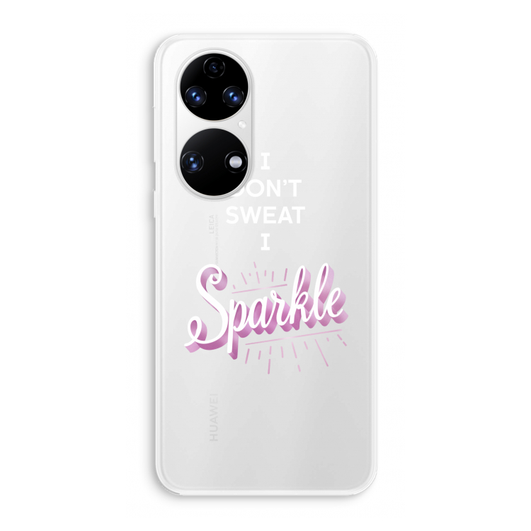 Sparkle quote: Huawei P50 Transparant Hoesje