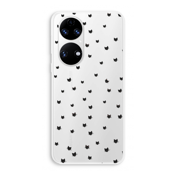 Kleine kattenkopjes: Huawei P50 Transparant Hoesje