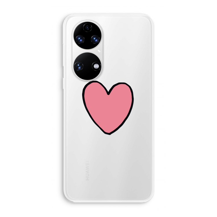 Hartje: Huawei P50 Transparant Hoesje