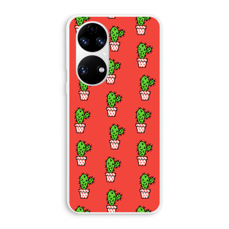 Mini cactus: Huawei P50 Transparant Hoesje