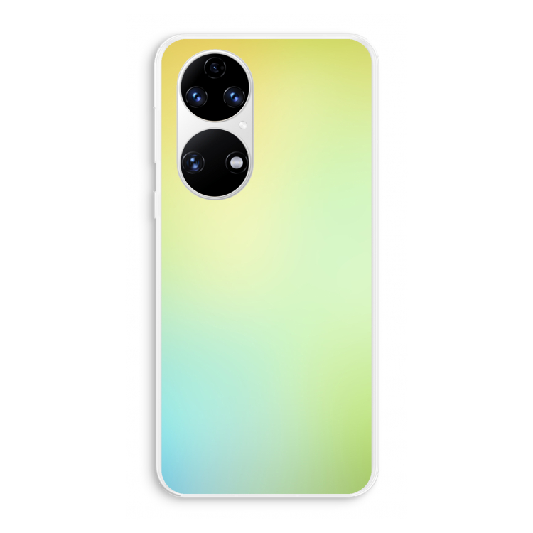 Minty mist pastel: Huawei P50 Transparant Hoesje