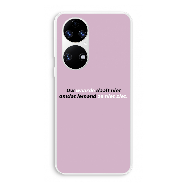 uw waarde daalt niet: Huawei P50 Transparant Hoesje