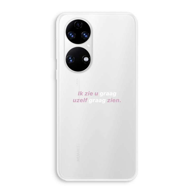 uzelf graag zien: Huawei P50 Transparant Hoesje