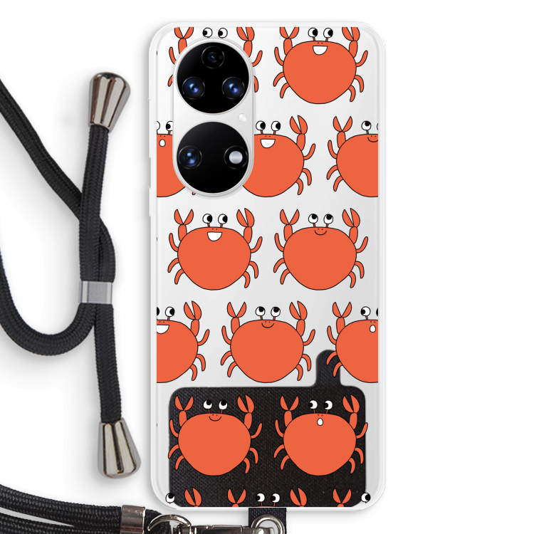 Krab: Huawei P50 Transparant Hoesje met koord