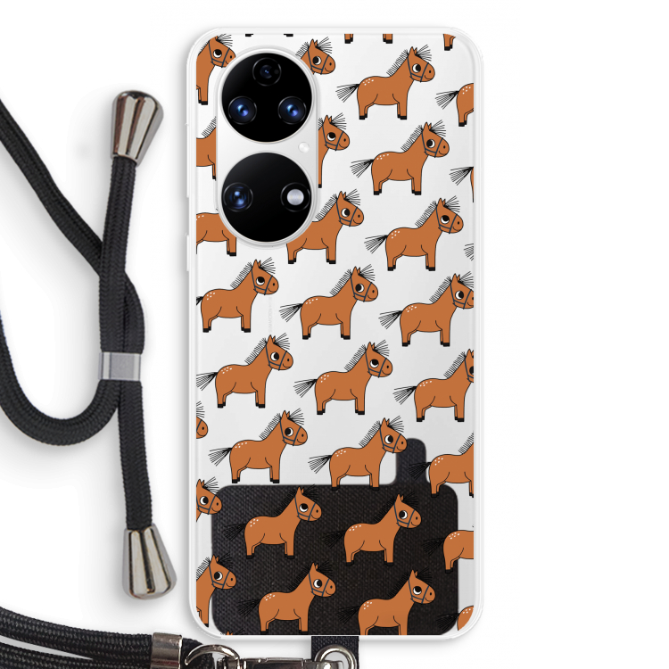 Pony: Huawei P50 Transparant Hoesje met koord