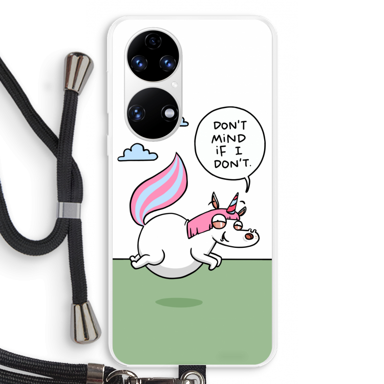 Unicorn: Huawei P50 Transparant Hoesje met koord
