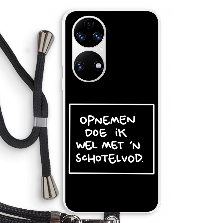 Schotelvod: Huawei P50 Transparant Hoesje met koord