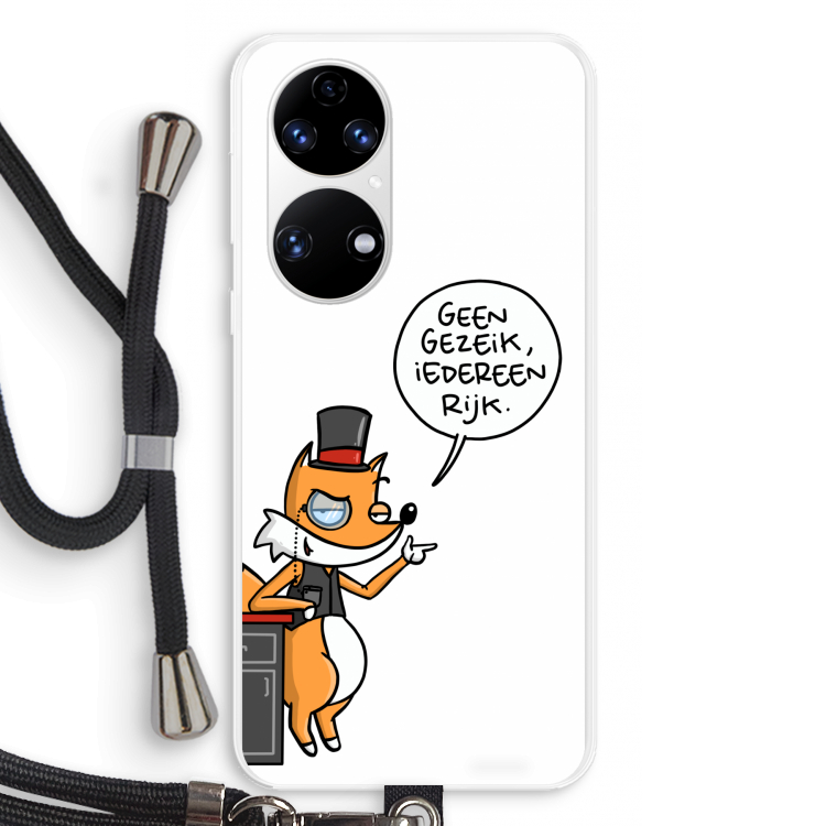 Geen Gezeik: Huawei P50 Transparant Hoesje met koord