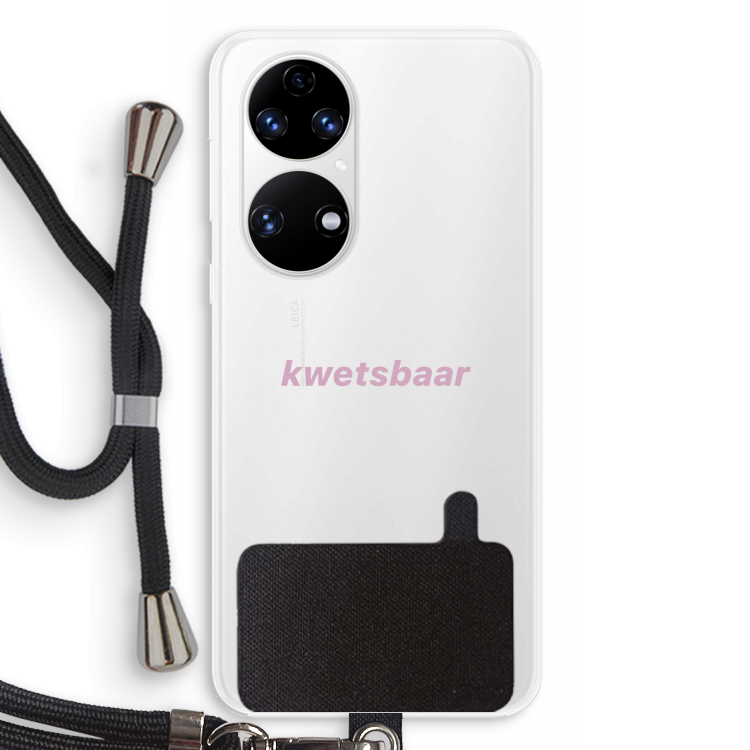 kwetsbaar: Huawei P50 Transparant Hoesje met koord