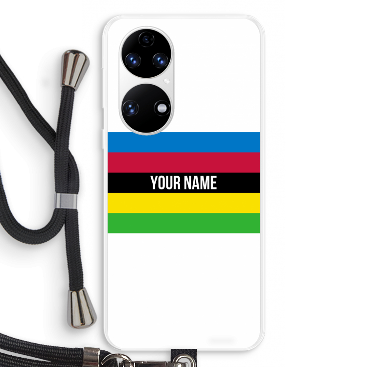 WK Wielrennen: Huawei P50 Transparant Hoesje met koord