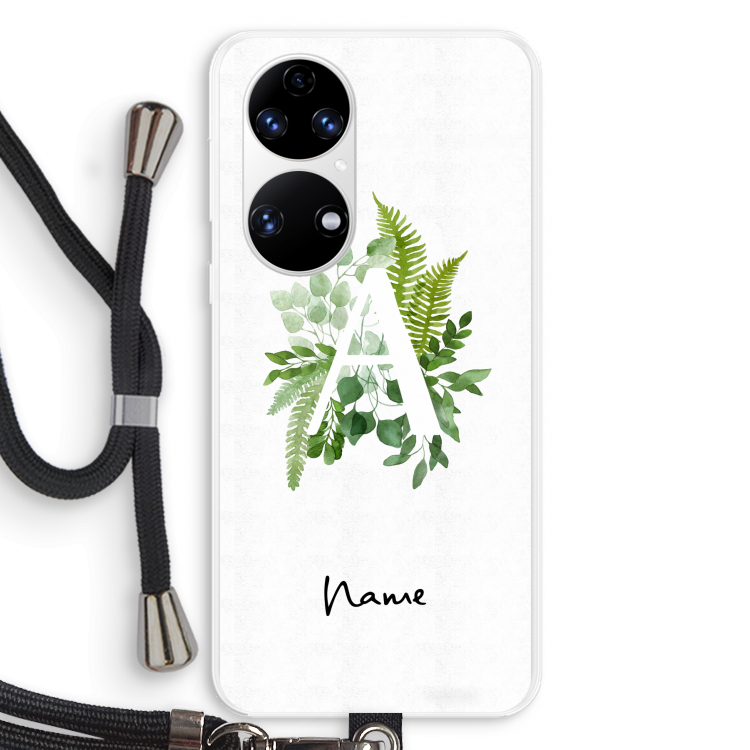 Green Brush: Huawei P50 Transparant Hoesje met koord