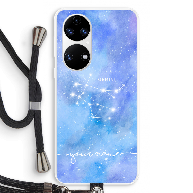 Sterrenbeeld - Licht: Huawei P50 Transparant Hoesje met koord