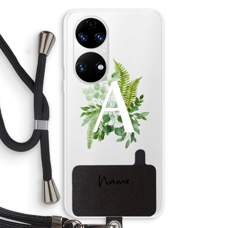 Green Brush: Huawei P50 Transparant Hoesje met koord