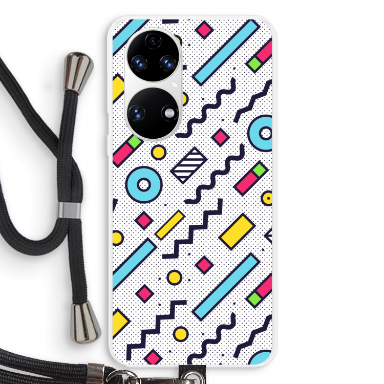8-bit N°8: Huawei P50 Transparant Hoesje met koord