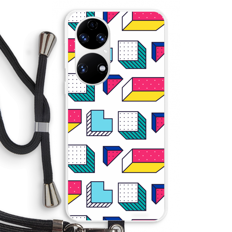 8-bit N°7: Huawei P50 Transparant Hoesje met koord