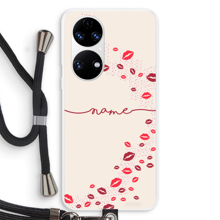 Kusjes: Huawei P50 Transparant Hoesje met koord