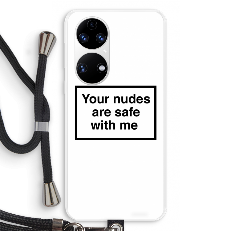 Safe with me: Huawei P50 Transparant Hoesje met koord