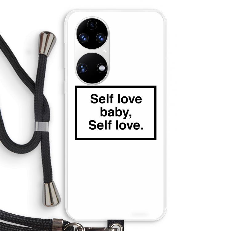 Self love: Huawei P50 Transparant Hoesje met koord