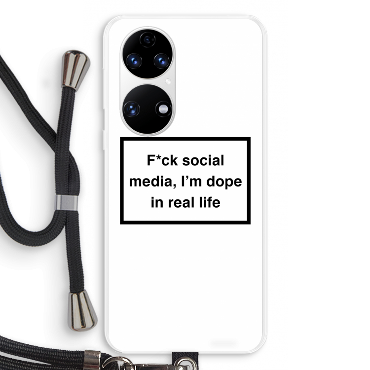 I'm dope: Huawei P50 Transparant Hoesje met koord