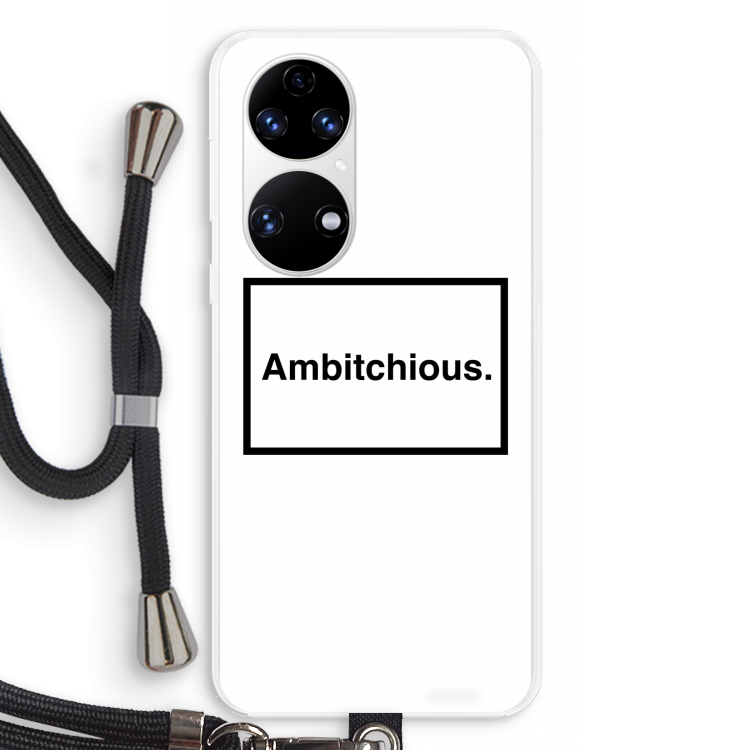 Ambitchious: Huawei P50 Transparant Hoesje met koord