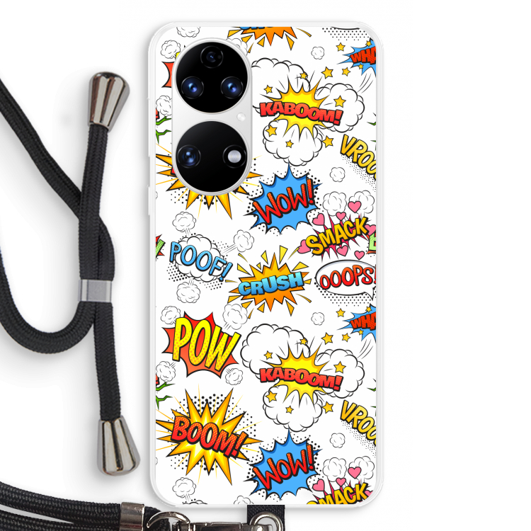 Pow Smack: Huawei P50 Transparant Hoesje met koord
