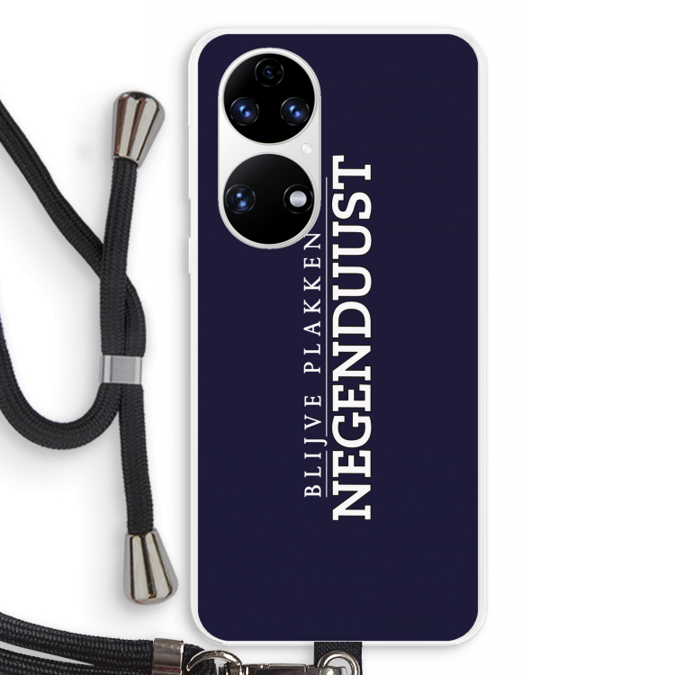 Blijve plakken in Negenduust: Huawei P50 Transparant Hoesje met koord