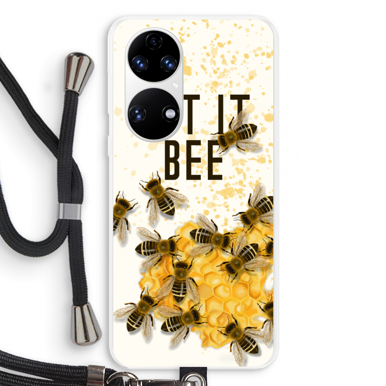 Let it bee: Huawei P50 Transparant Hoesje met koord