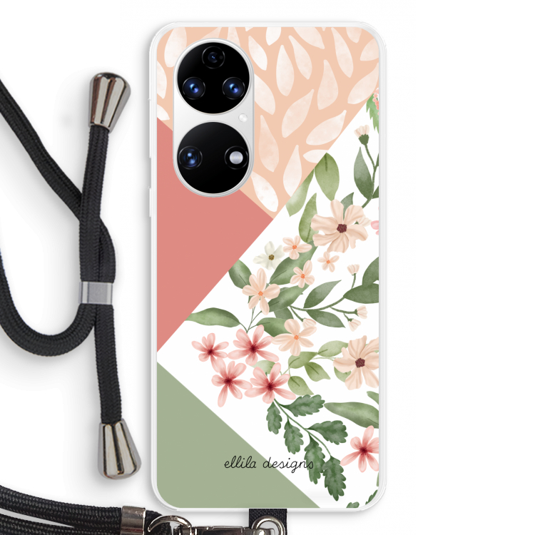 Sweet heaven geometrics: Huawei P50 Transparant Hoesje met koord
