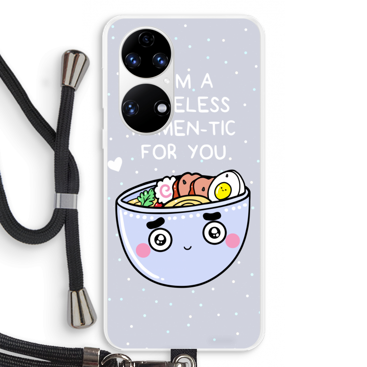 I'm A Hopeless Ramen-Tic For You: Huawei P50 Transparant Hoesje met koord