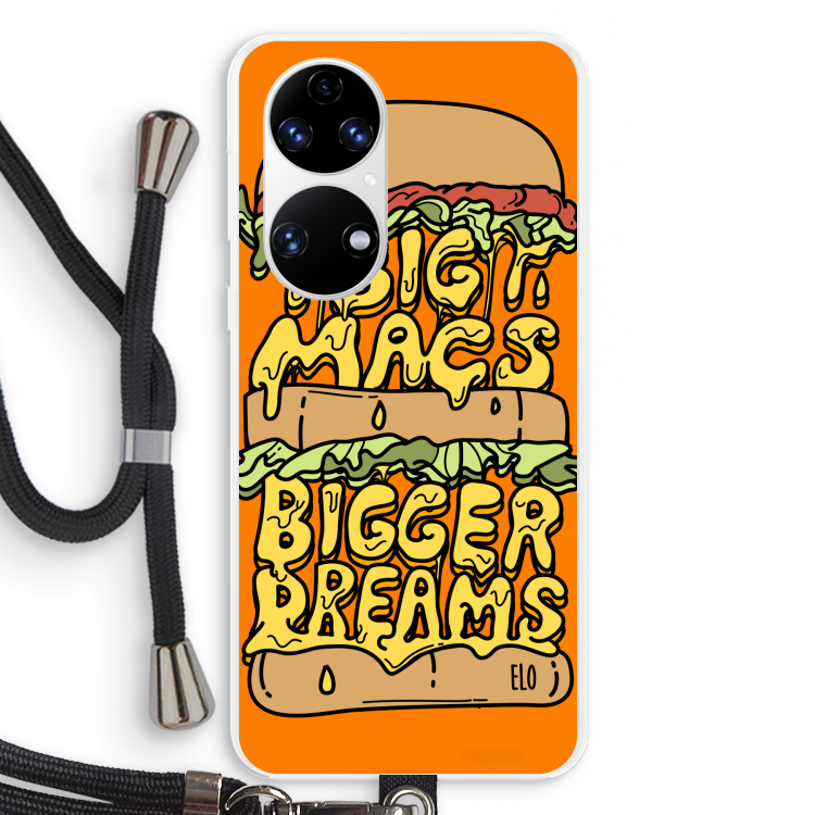 Big Macs Bigger Dreams: Huawei P50 Transparant Hoesje met koord