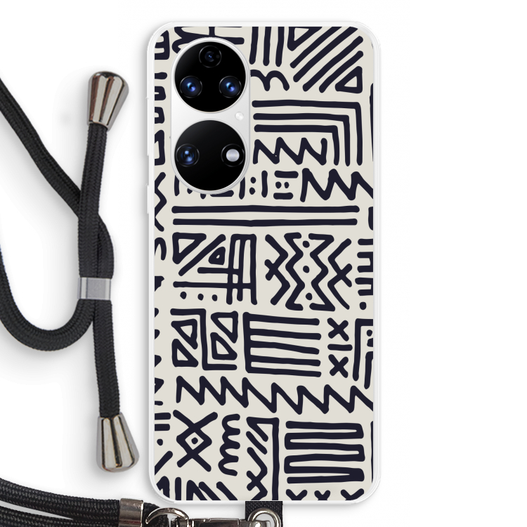 Marrakech print: Huawei P50 Transparant Hoesje met koord