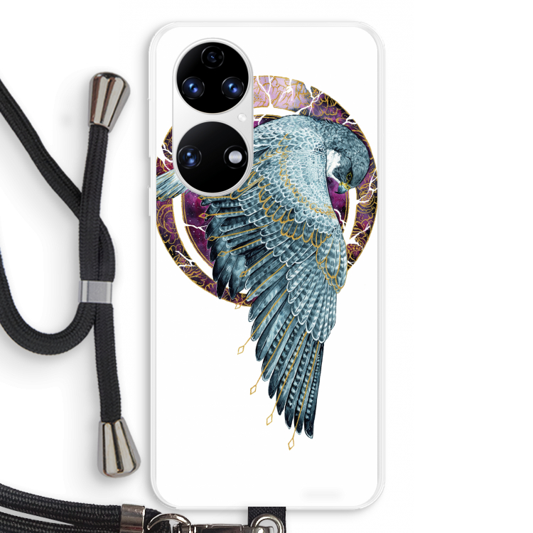 Golden Falcon: Huawei P50 Transparant Hoesje met koord