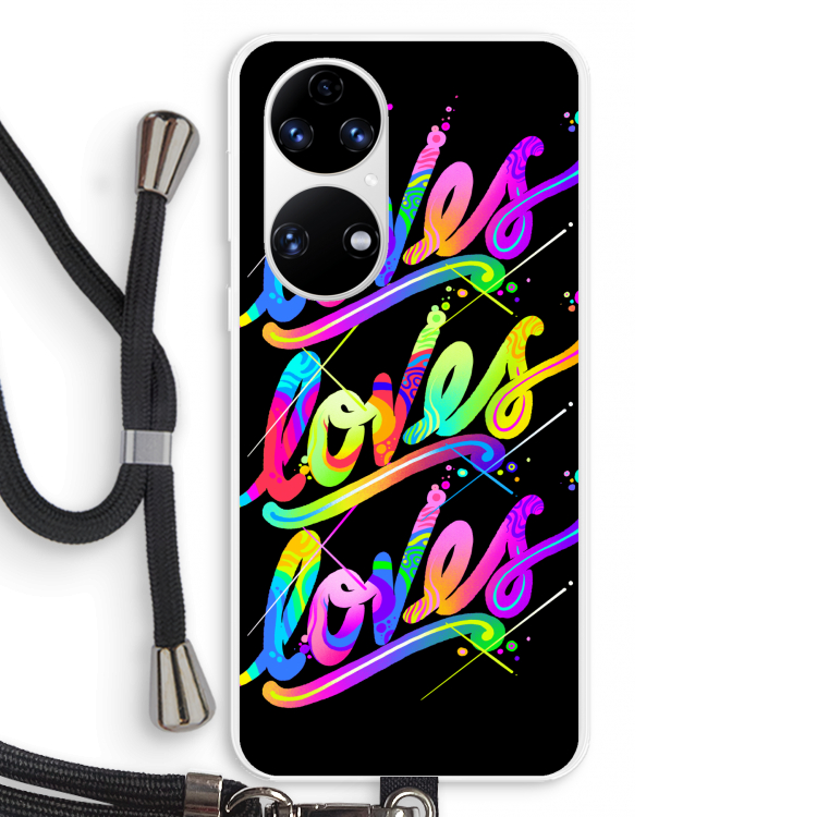 Loves: Huawei P50 Transparant Hoesje met koord