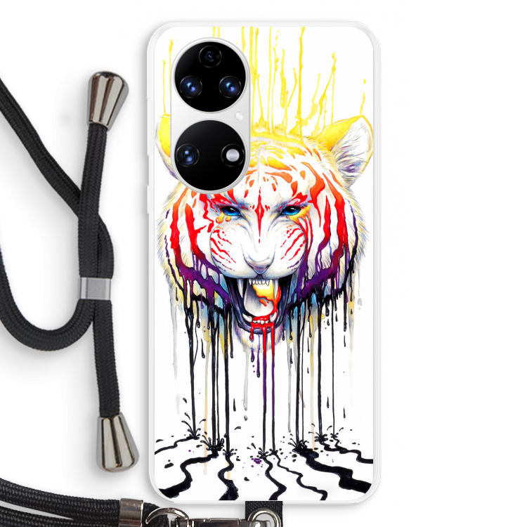 Fading: Huawei P50 Transparant Hoesje met koord