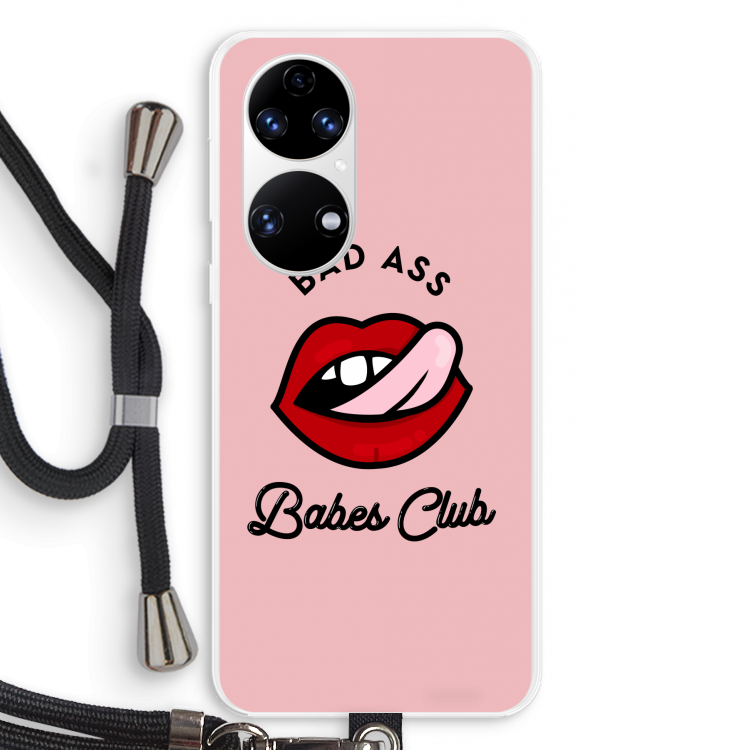 Badass Babes Club: Huawei P50 Transparant Hoesje met koord