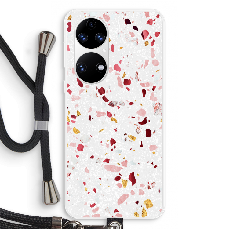Terrazzo N°9: Huawei P50 Transparant Hoesje met koord
