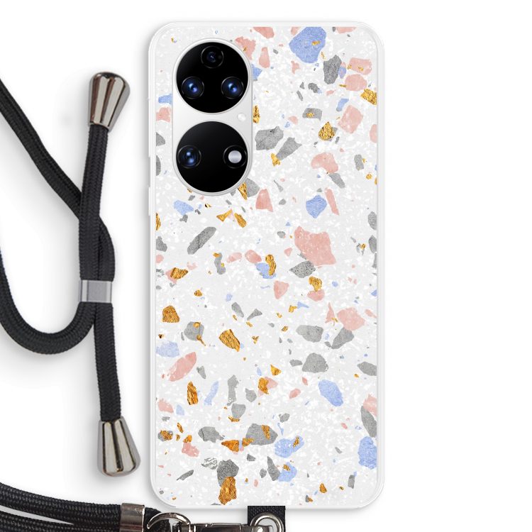Terrazzo N°8: Huawei P50 Transparant Hoesje met koord