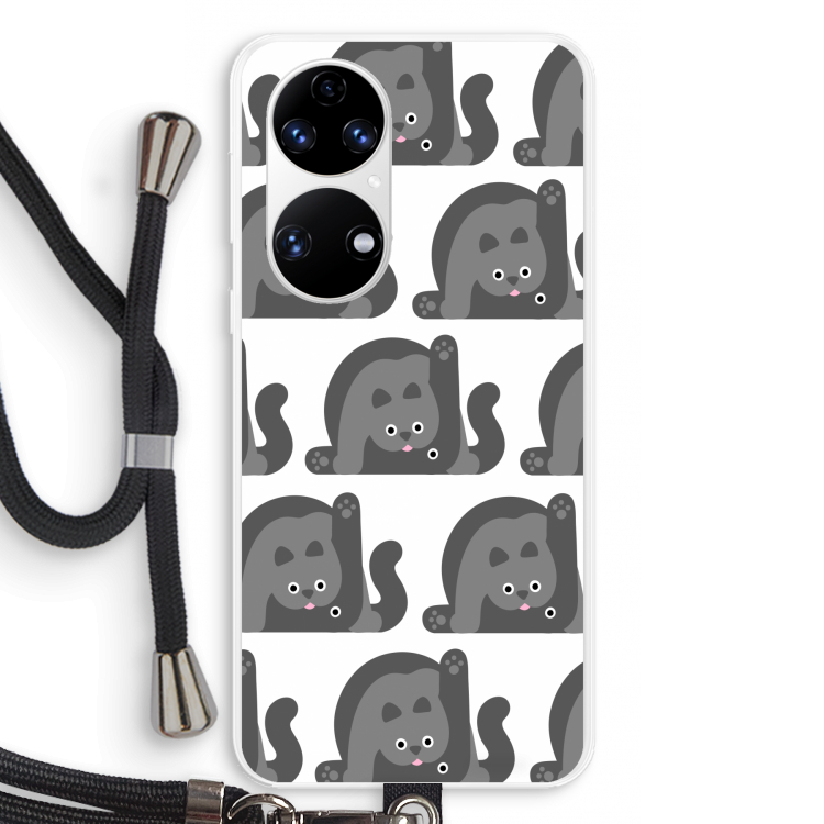 Cats: Huawei P50 Transparant Hoesje met koord