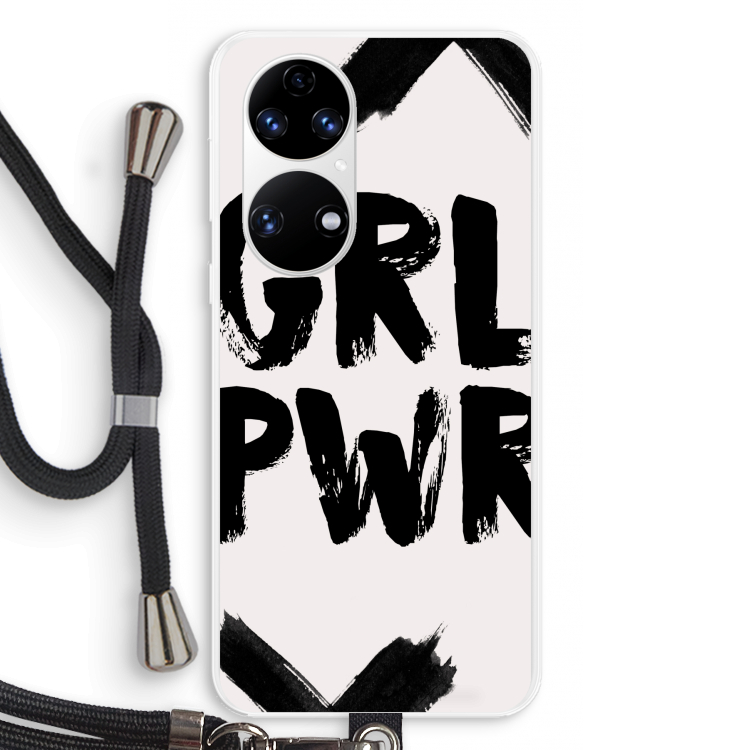 Girl Power #2: Huawei P50 Transparant Hoesje met koord