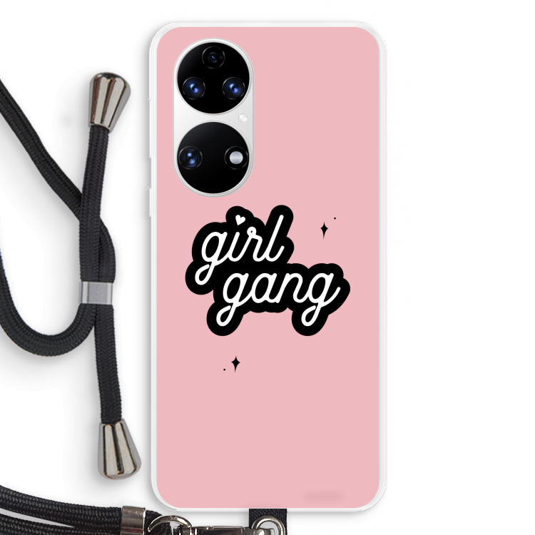 Girl Gang: Huawei P50 Transparant Hoesje met koord