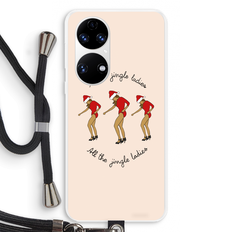 Jingle Ladies: Huawei P50 Transparant Hoesje met koord