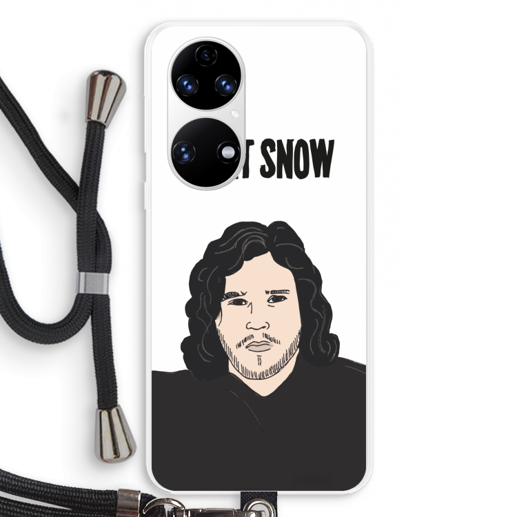Let It Snow: Huawei P50 Transparant Hoesje met koord