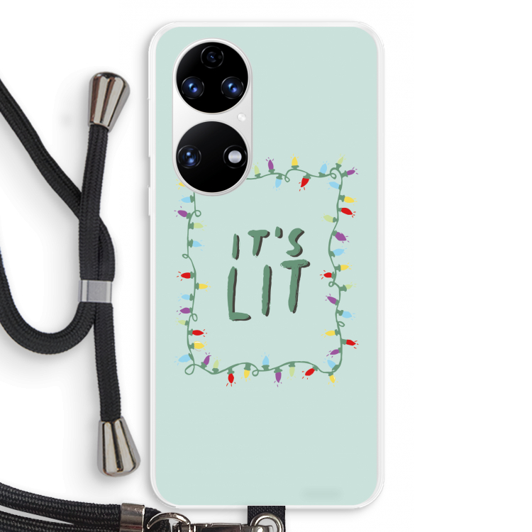 It's Lit: Huawei P50 Transparant Hoesje met koord
