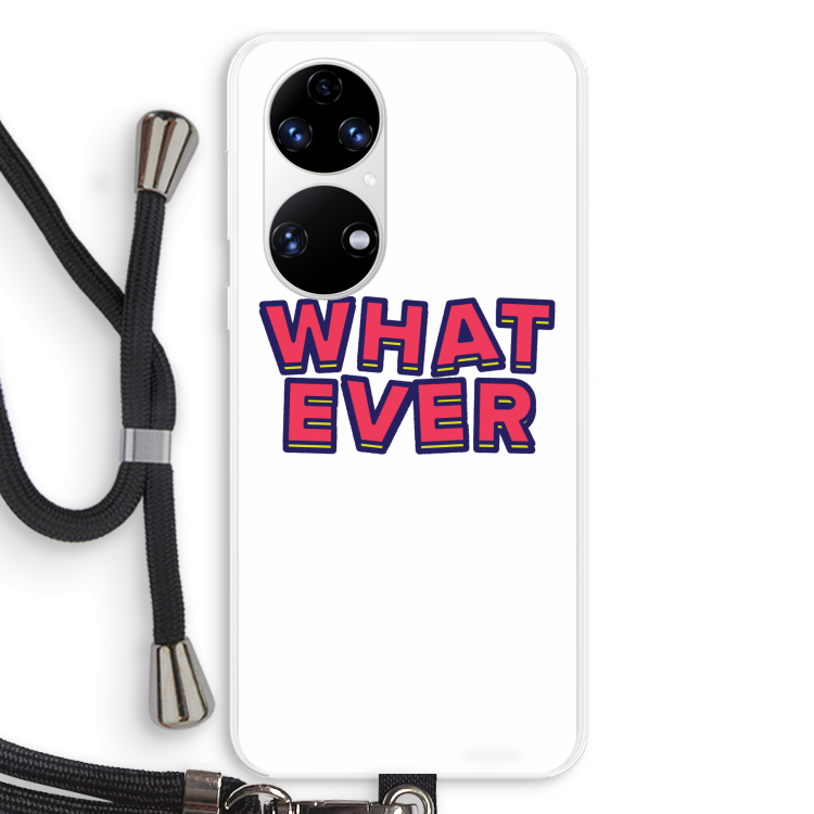 Whatever: Huawei P50 Transparant Hoesje met koord